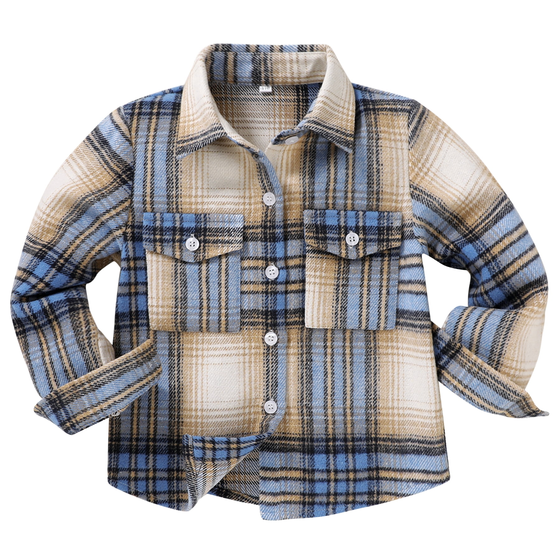 Younger Tree Toddler Boy Girl Fall Flannel Shirt Kid Baby Long Sleeve