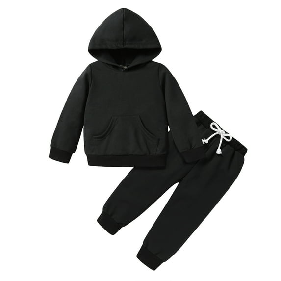 Younger Tree Toddler Fall Outfits for Girl Boy Long Sleeve Hoodie Top and Long Sweatpants Set Toddler Sweatsuit for 12-18 Months