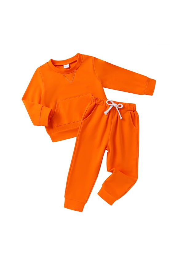 Toddler Fall Outfits for Girl Long Sleeve Sweatsuit Top and Sweatpants Set Baby Girl Winter Clothes for 18-24 Months