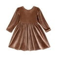 thumbnail image 1 of Younger Tree Toddler Girl Fall Dress Winter Clothes Long Sleeve Velvet Dresses Princess Party Outfits for 12 Months - 6T, 1 of 7