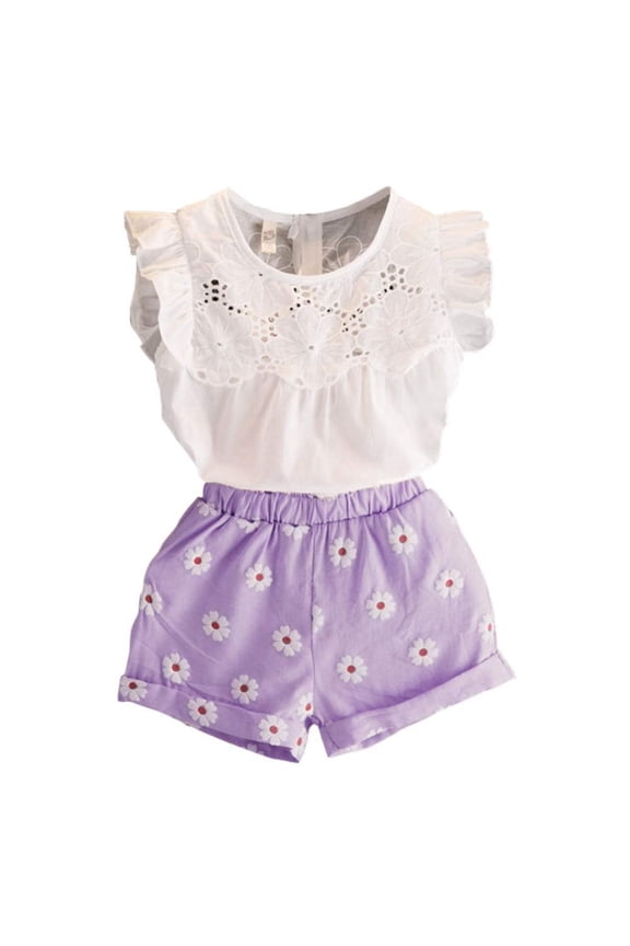 Toddler Girls Clothes Outfits Baby Girl Summer T-Shirt Shorts Set for 2T