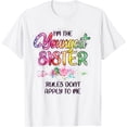 thumbnail image 1 of Youngest Sister Shirt Rules Don't Apply To Me Funny Sibling T-ShirtMen and women, White T-shirt, size: Extra large, 1 of 4