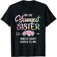 thumbnail image 1 of Youngest Sister Shirt Rules Don't Apply To Me Funny Sibling T-Shirt, 1 of 4