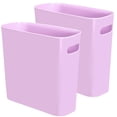 thumbnail image 1 of Youngever 1.5 Gallon Slim Trash Can, Plastic Garbage Container Bin, Small Trash Bin with Handles for Home Office, Living Room, Study Room, Kitchen, Bathroom (2 Pack Purple), 1 of 5