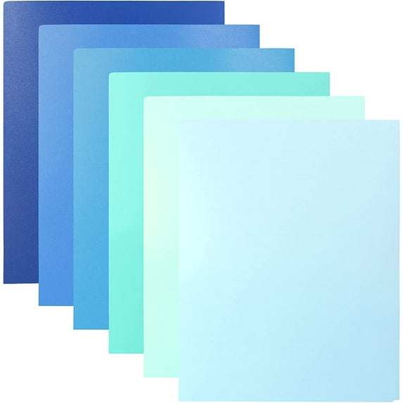 Youngever 12 Pack Heavy Duty Plastic Two Pocket Folders, Heavy Duty ...