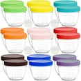 thumbnail image 1 of Youngever 18 Pack Baby Food Storage, 2 Ounce Baby Food Containers with Lids and Labels, 9 Assorted Colors, 1 of 3