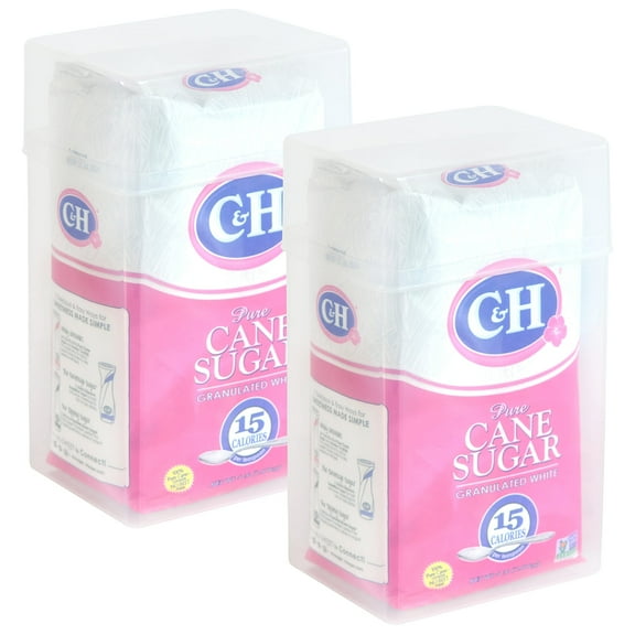 Youngever 2 Pack Plastic Sugar Keeper, Clear Sugar Container, Plastic Food Storage Containers