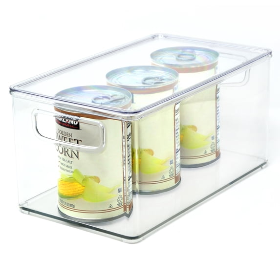 Youngever 2 Pack Stackable Plastic Storage Organizer Container Bins with Lids YE393.389