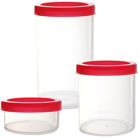 Youngever 3 Pack Plastic Condiment Containers, Sauce Containers with Lid, Plastic Salad Dressing Container (2oz, 3.5oz, 5oz)