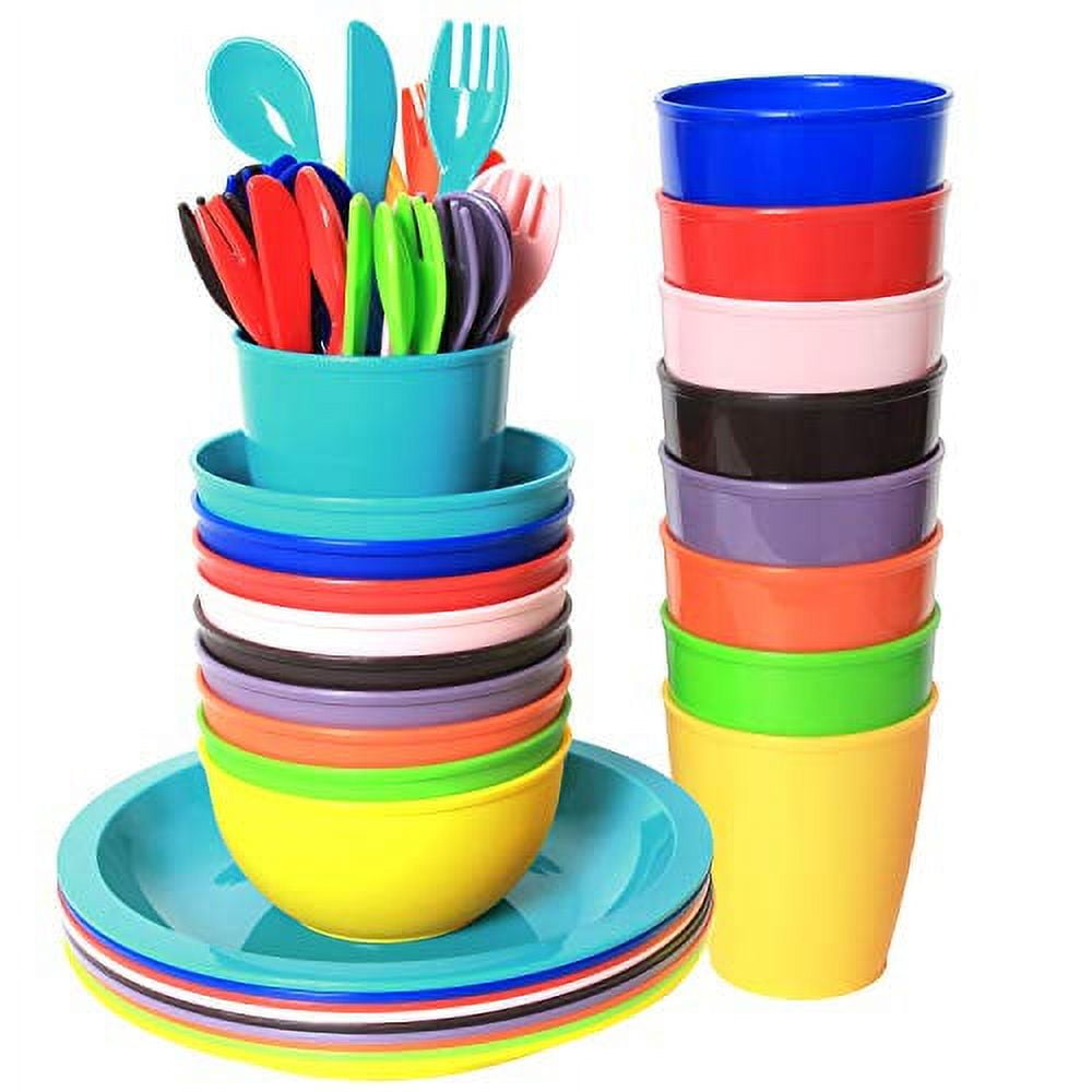 youngever 9 pack plastic sauce dishes, dipping sauce bowls, plastic dipping  containers, rainbow colors
