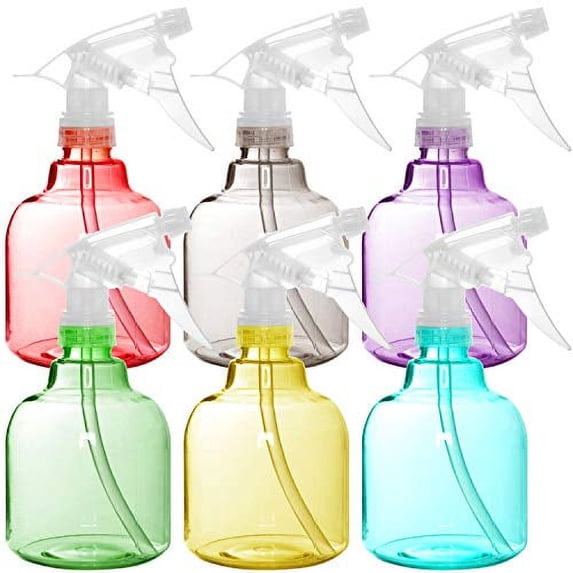 Youngever 6 Pack Empty Plastic Spray Bottles, 6 Assorted Colors (12 Ounce) YE392.573