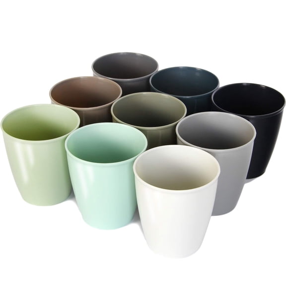Youngever 8 Ounce Kids Cups, 9 Pack Kids Plastic Cups, 8 Ounce Kids Drinking Cups, Toddler Cups, Cups for Kids Toddlers, Unbreakable Toddler Cups (Urban Colors)