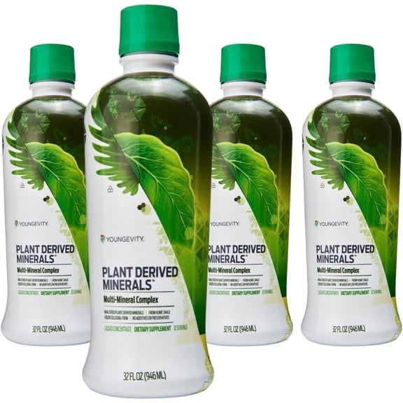 Youngevity Plant Derived Minerals 4 Pack  Magnesium, Strength, Nature, Antioxidants, Immune System