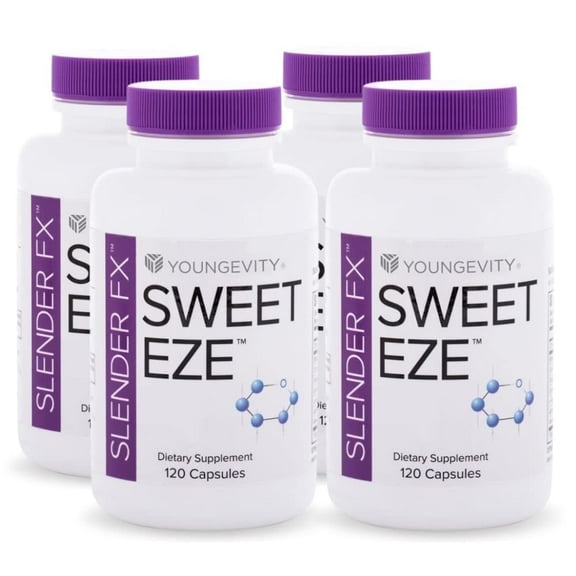 Youngevity Slender Fx Sweet Eze Capsules – Gluten-Free Cinnamon Metabolism Support, 4-Pack