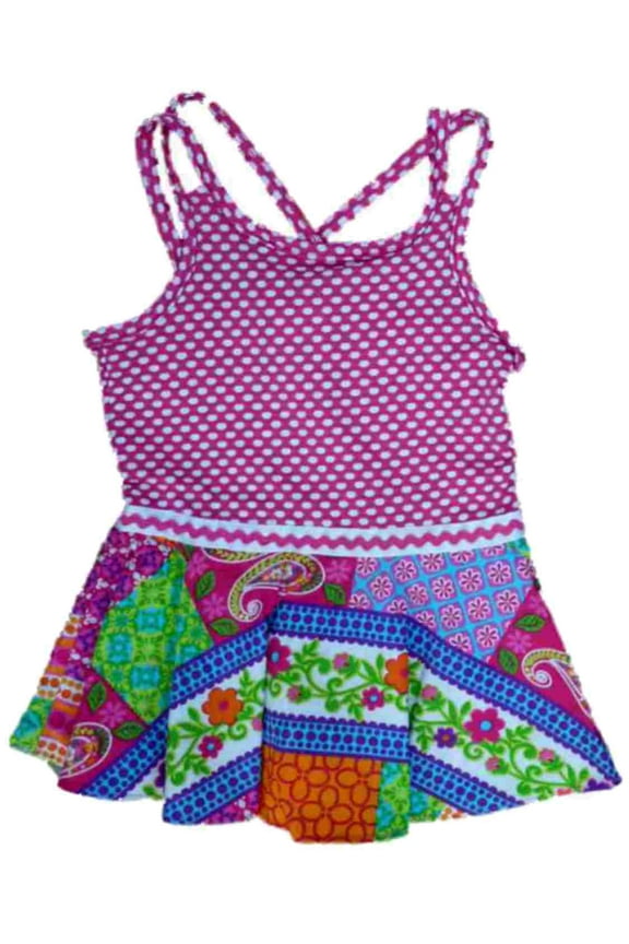 Infant & Toddler Girls Pink & White Polka Dot &Paisley Sun Dress 18m