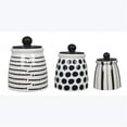 thumbnail image 1 of Youngs 12061 Ceramic Black & White Food Storage Canister, Set of 3, 1 of 2
