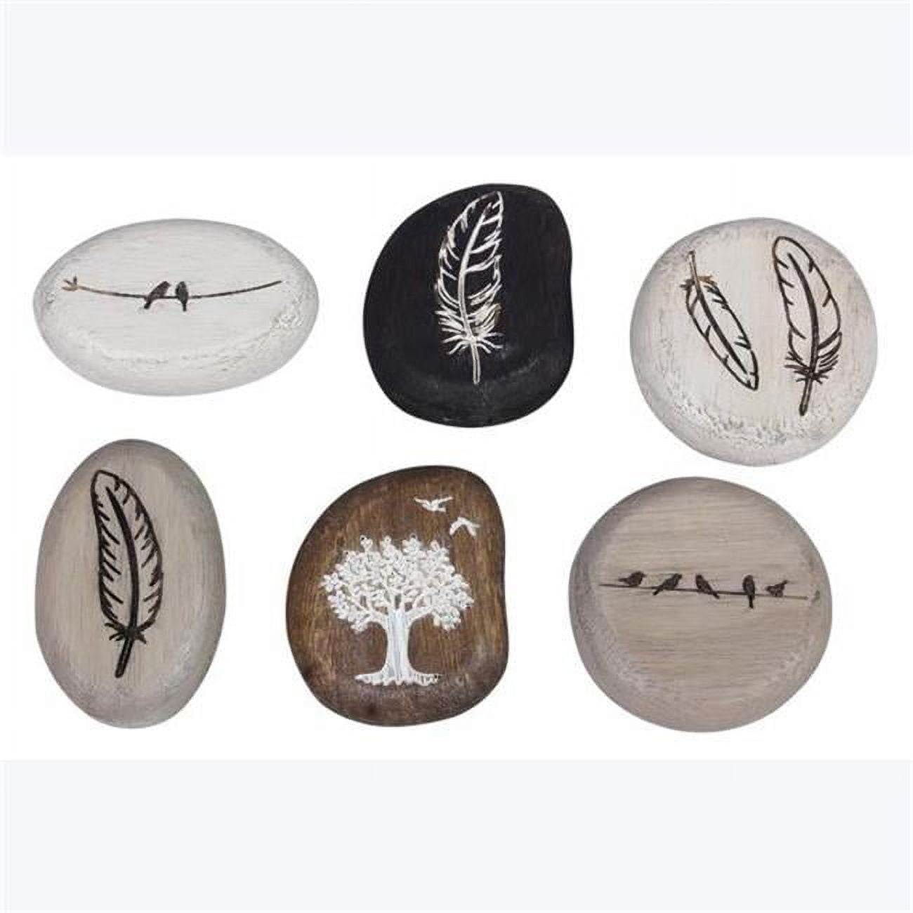 Youngs 12467 5 in. Wood Home Tokens, Assorted Style - Set of 6 ...
