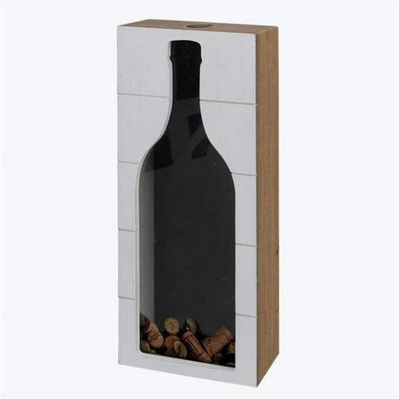 Youngs 15.75 in. Wood Wine Bottle Cork Holder