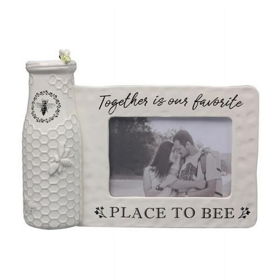 Youngs 18562 Ceramic Bee Vase with Photo Frame