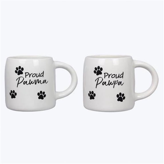 Youngs 21314 20 oz Ceramic Pet Mom & Dad Mug, Assorted Color - Extra Large -2 Piece