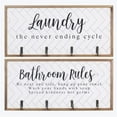 thumbnail image 1 of Youngs 21506 Wood Bathroom & Laundry Wall Hook & Sign, Assorted Color - 2 Piece, 1 of 1