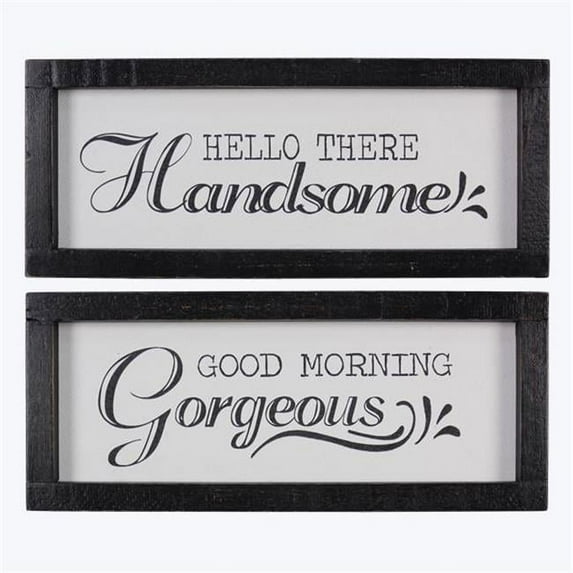 Youngs 21745 Wood Framed Wall Plaque, Assorted Color - 2 Piece