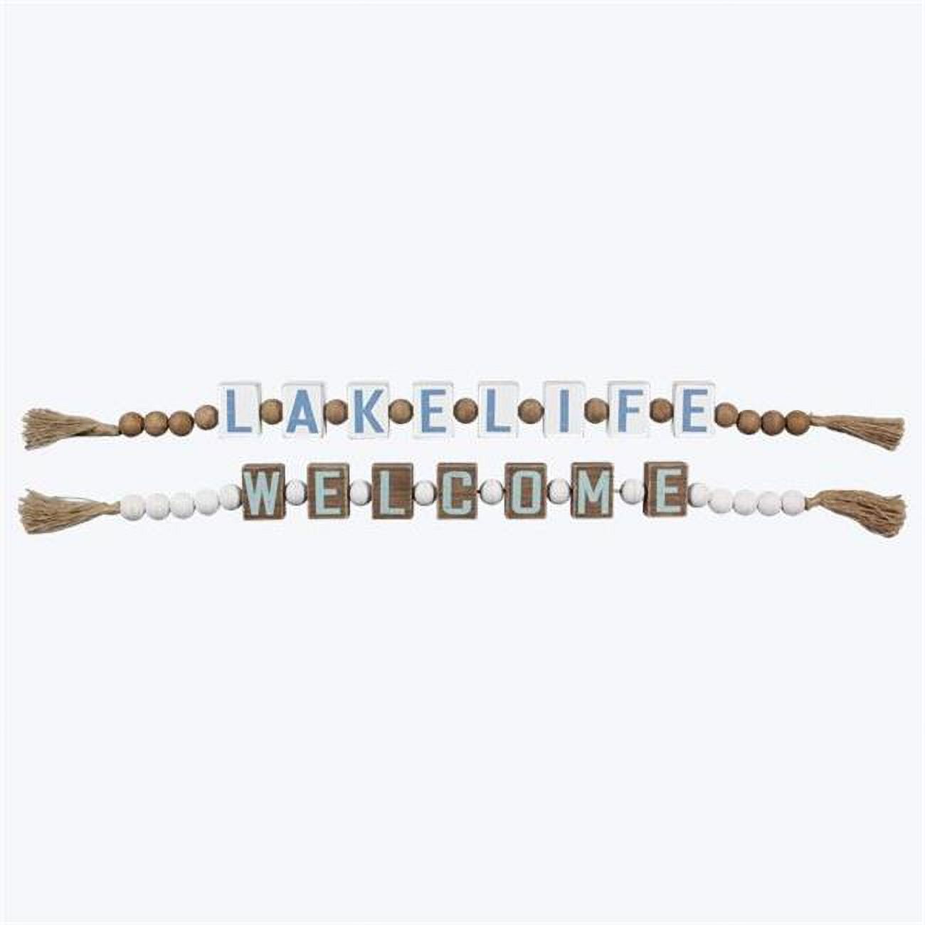 Youngs 21853 32.25 in. Wood Tabletop Block Signs with Blessing Beads ...