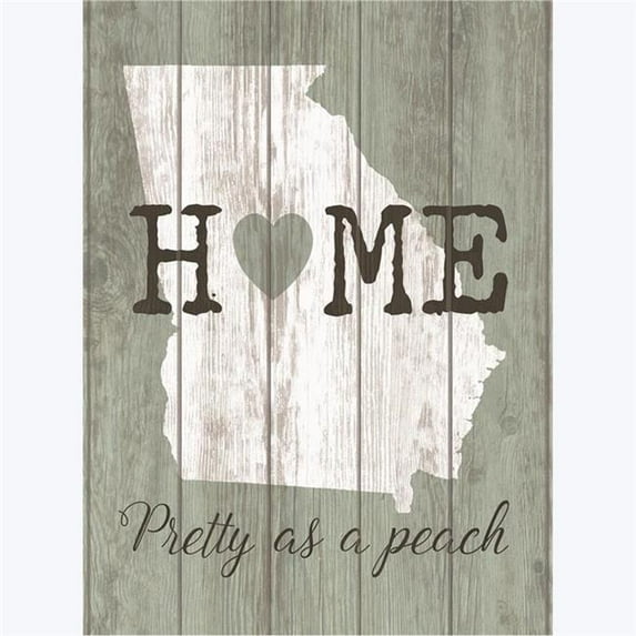 Youngs 37211 Wood Home Georgia Wall Plaque