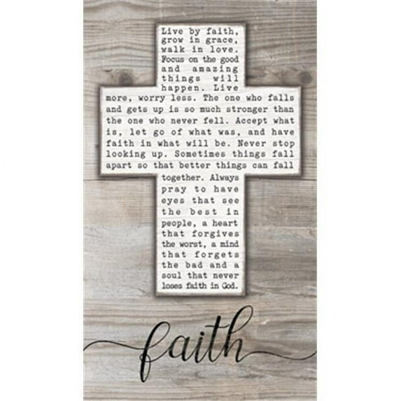 Youngs 37219 Faith Plaque - Wood
