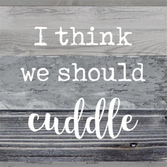 Youngs 37251 Wood I Think We Should Cuddle Wall Plaque