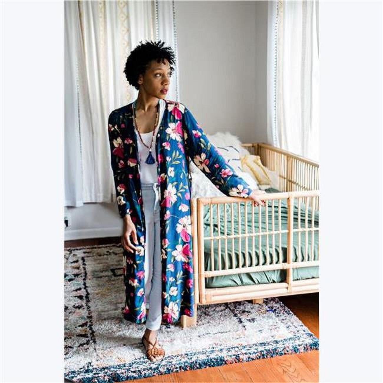 Floral Duster, Blue - Walmart.com