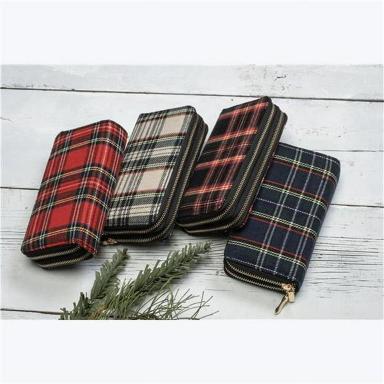 Checkered Double Zip Wallet Checkered Double Zip Wallet