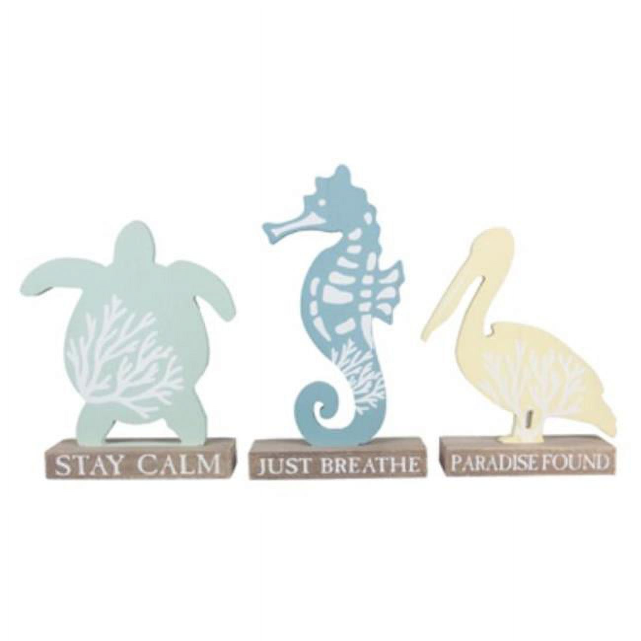 Tabletop Turtle Youngs 60240 Wood Nautical Animals for Tabletop, Turtle, Pelican ...