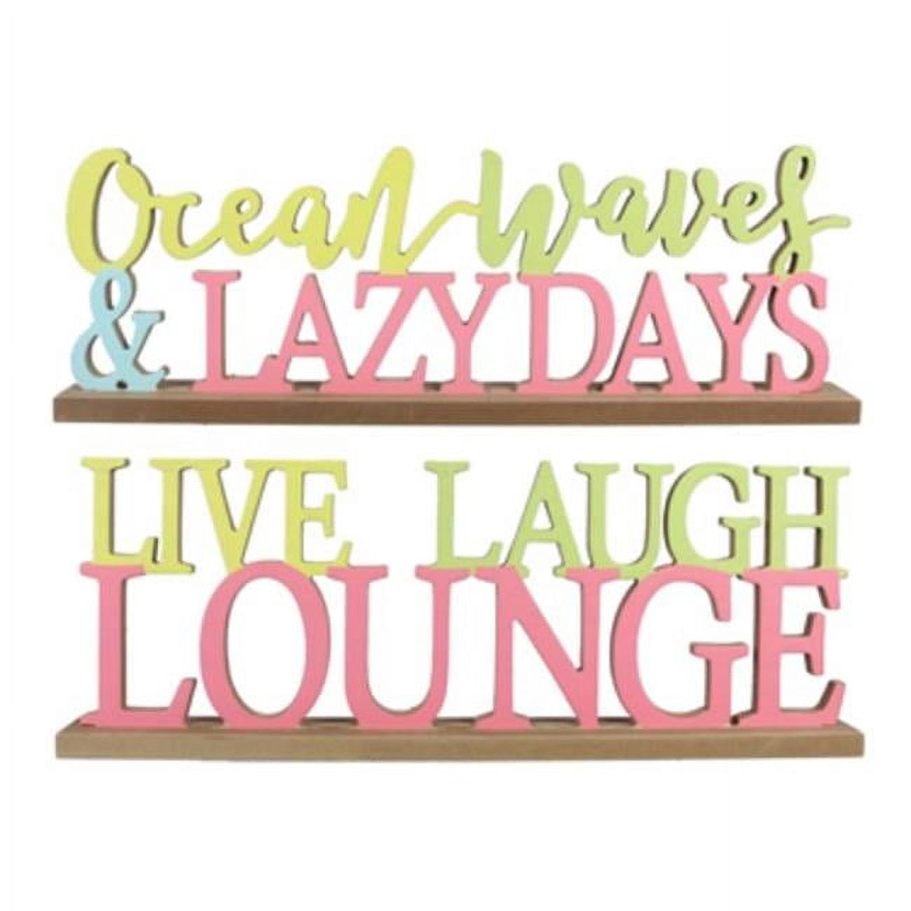 Youngs 60247 Wood Nautical Tabletop Word Sign, Assorted Color - 2 Piece ...