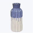thumbnail image 1 of Youngs 61606 Ceramic Drip Glaze Vase, Blue & White, 1 of 1