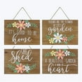 thumbnail image 1 of Youngs 70565 Wood Wall Sign with Tin Cutout Flower Accent, 4 Assorted Color, 1 of 1