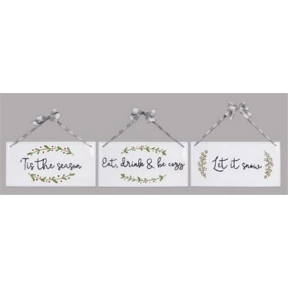 Youngs 90949 Metal Wall Sign, Assorted Color - 3 Piece