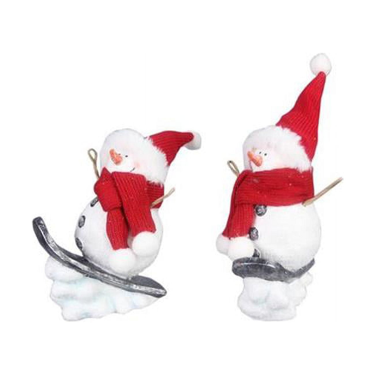 Youngs 91521 Resin Snowman on Sled Figures, Assorted Color 2 Piece