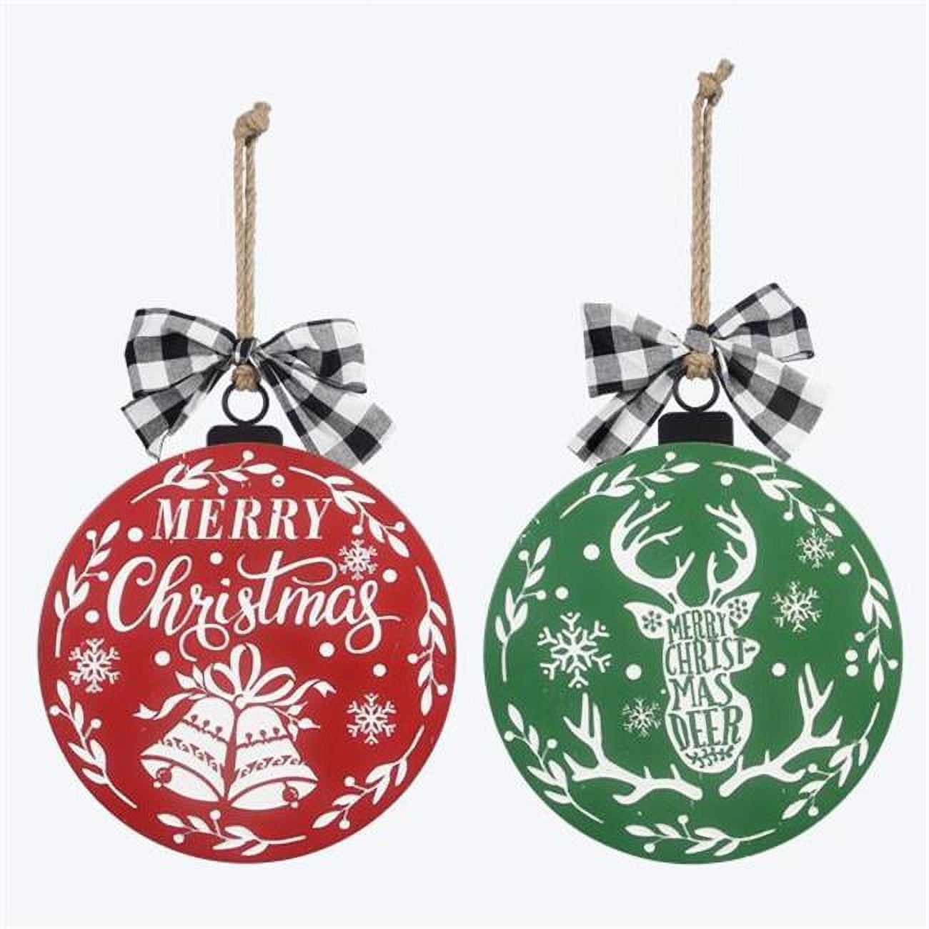 Youngs 91710 Metal Christmas Wall Decor, Assorted Color 2 Piece