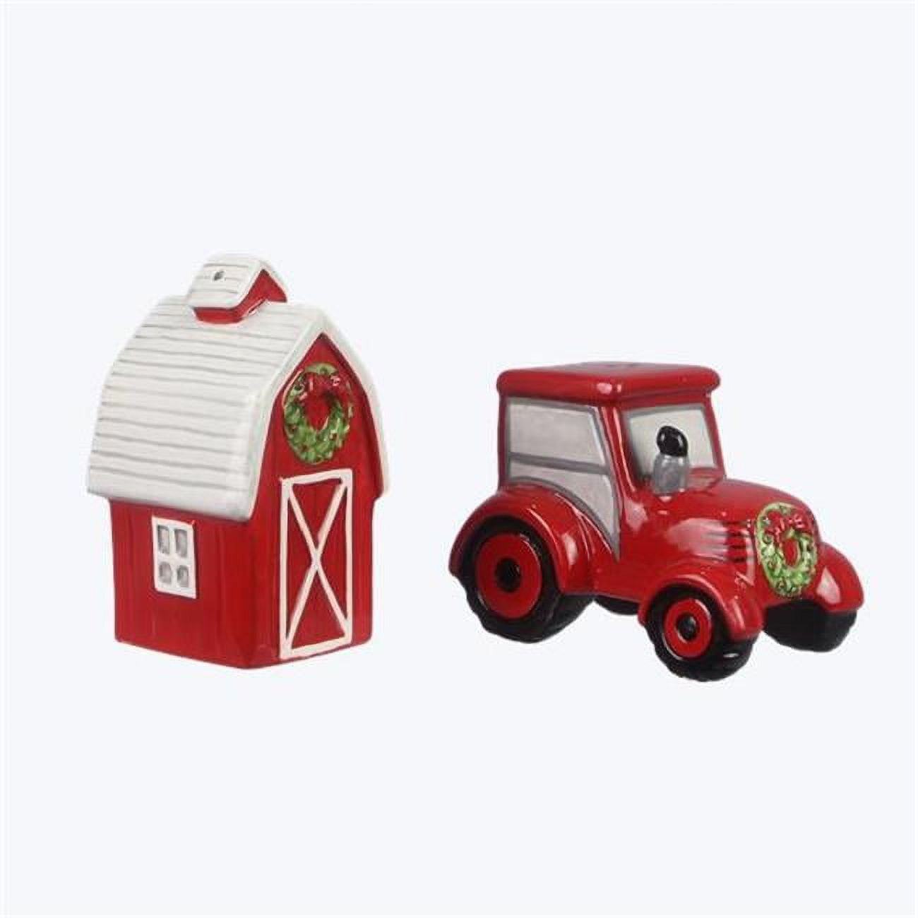 Rosemary Youngs Farmhouse Tractor and Barn Salt and Pepper Shaker