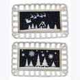 thumbnail image 1 of Youngs 92314 Bamboo White Basket with Santa on Sled Sign, Assorted Color - 2 Piece, 1 of 1