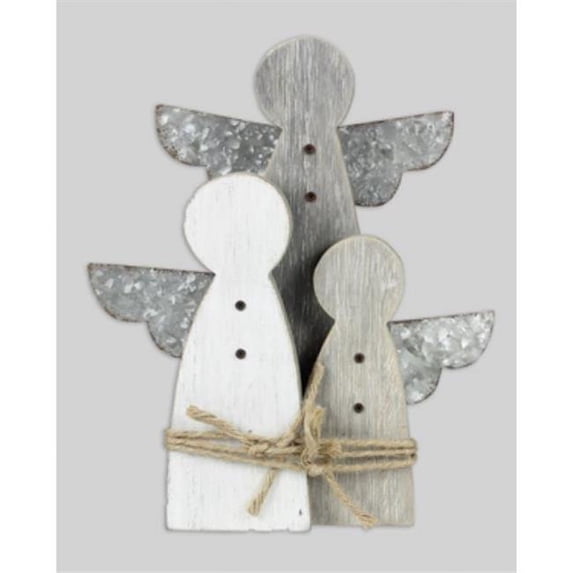 Youngs 98636 Wood & Metal Triple Angels