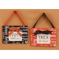 thumbnail image 1 of Youngs Halloween Wreath Decoration - Trick or Treat Happy Halloween Signs 2pc., 1 of 1