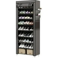 thumbnail image 1 of Youngshion 9 Tier Free Standing Shoe Rack with Dustproof Cover Shoe Shelf Storage Organizer Gray, 1 of 9