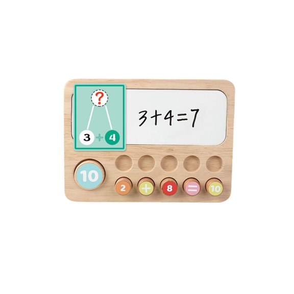 Youngster Alphabet and Math Learning Board, Interactive Educational for Letter Recognition and Number Calculation, Logic Training Puzzle Game for Home Study and Classroom Activity