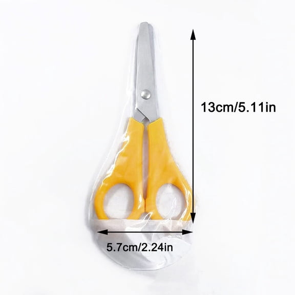 Youngster with Scale Practice Scissors, Safety Round Tip Office Learning Shears, Comfortable Handle for Youngster Users, PVC Bag for Easy Carry, Campus Craft Practical Tool