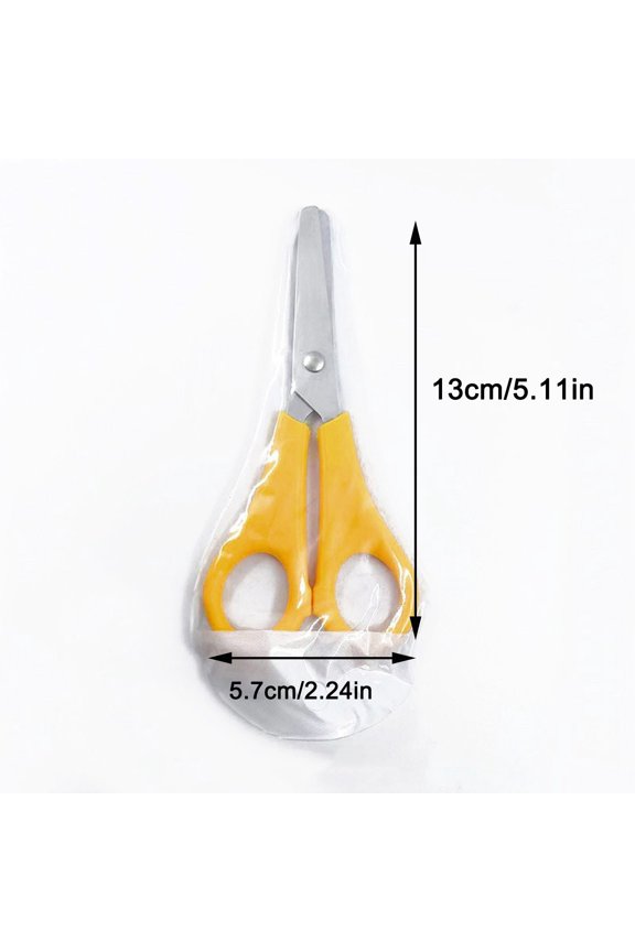 Youngster with Scale Practice Scissors, Safety Round Tip Office Learning Shears, Comfortable Handle for Youngster Users, PVC Bag for Easy Carry, Campus Craft Practical Tool