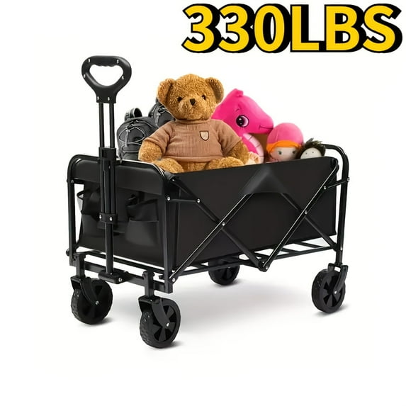 Youngsters carriage Foldable Wheeled Wagon Cart-Heavy Duty Utility Cart Camping Youngsters's Portable Folding Cart for Groceries