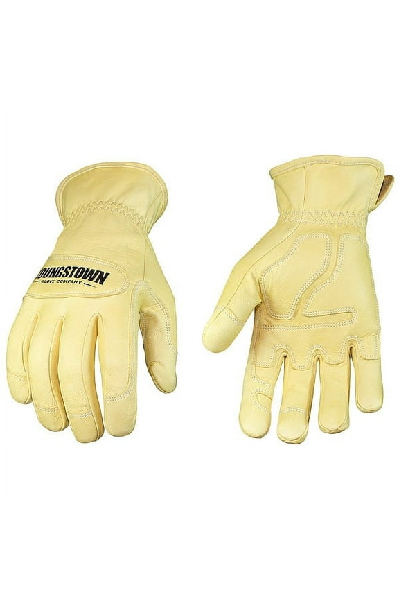 Arc Flash Gloves, Goat Grain Leather, Slip-On Cuff Tan, 2XL, 1 PR