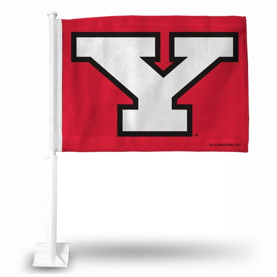 Youngstown State NCAA Penguins 14x19 Double Sided Window Mount Red Car Flag